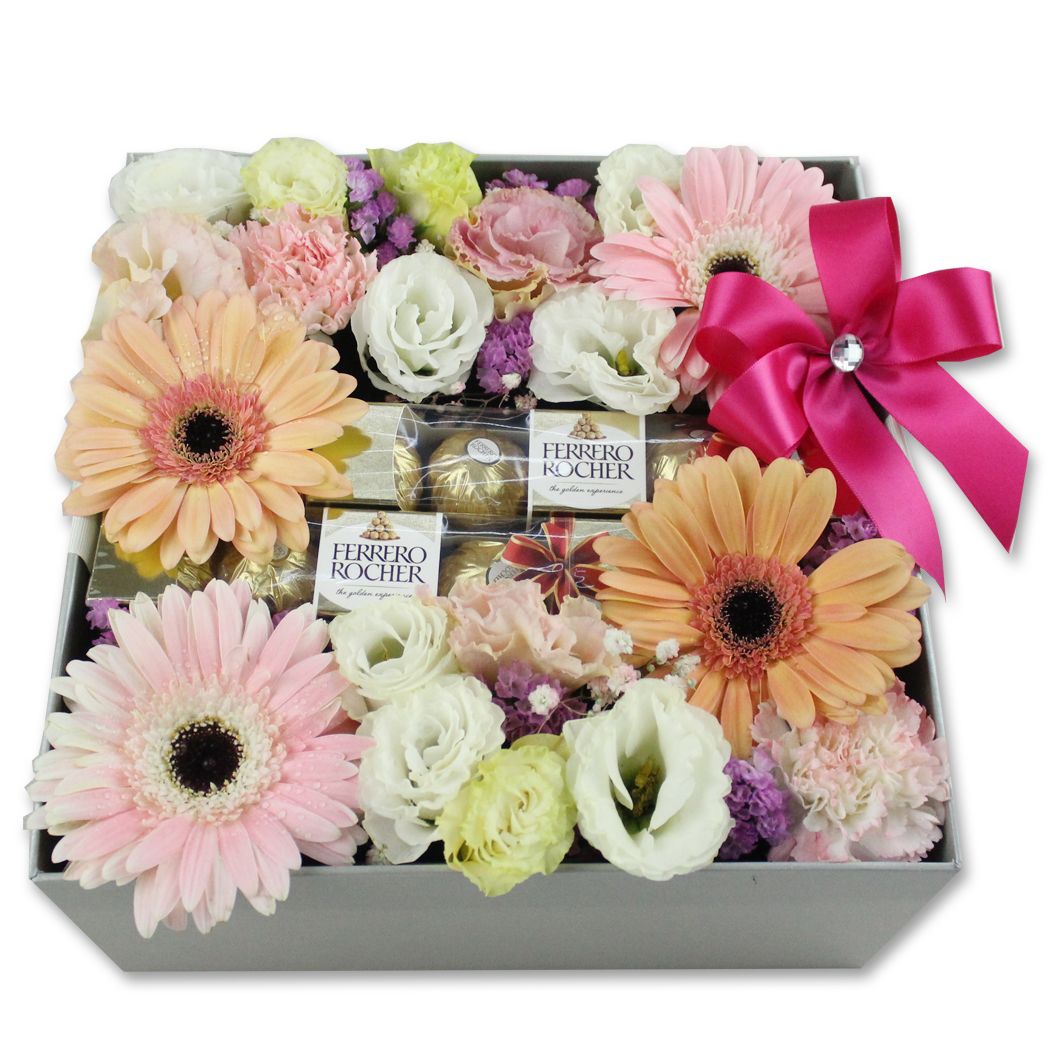 Sweetheart Chocolate Box Bouquet Nurhampers Flower Delivery
