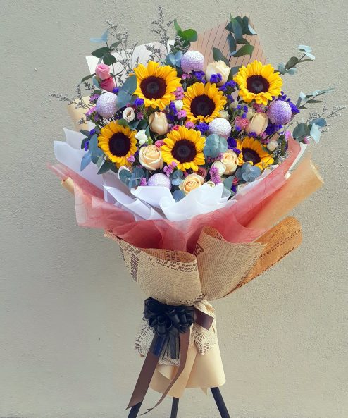 Golden Prosperous Grand Opening Flower Stand