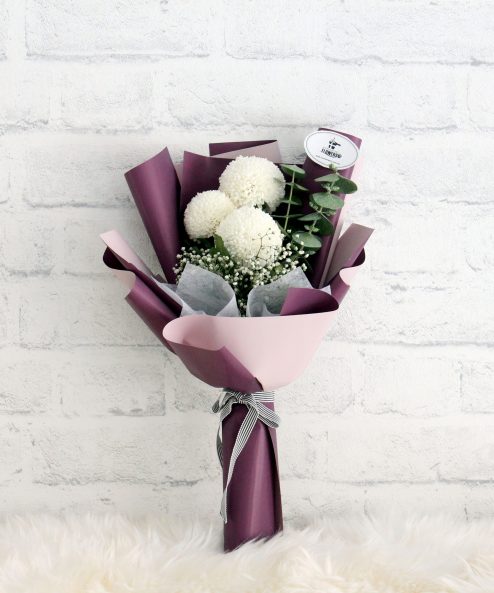 Poppy Pingpong Flower Bouquet
