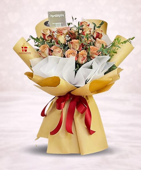 Valentine's Cappuccino Ruby Premium Flower Bouquet