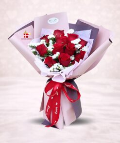 Valentine's Romance Roses Flower Bouquet