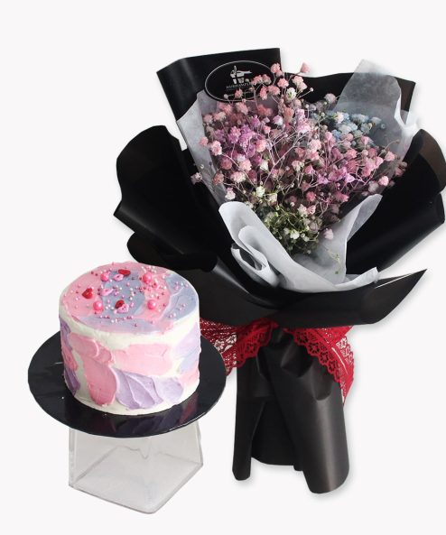 Teeny Joy Cake & Bouquet - Image 3