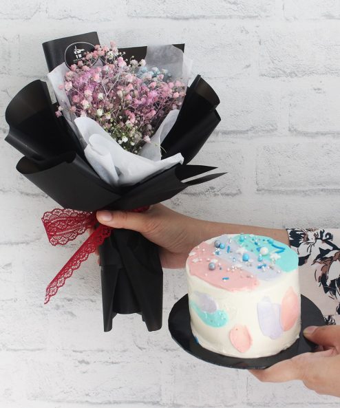 Teeny Joy Cake & Bouquet - Image 4