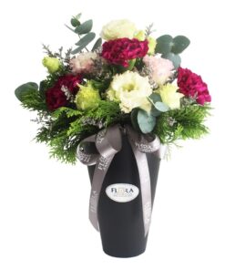 Dianthus in Cone Flower Box