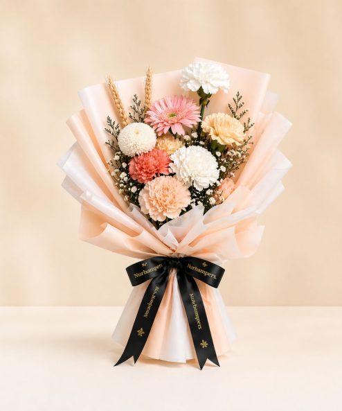 Elegant Pastel Carnation Bouquet