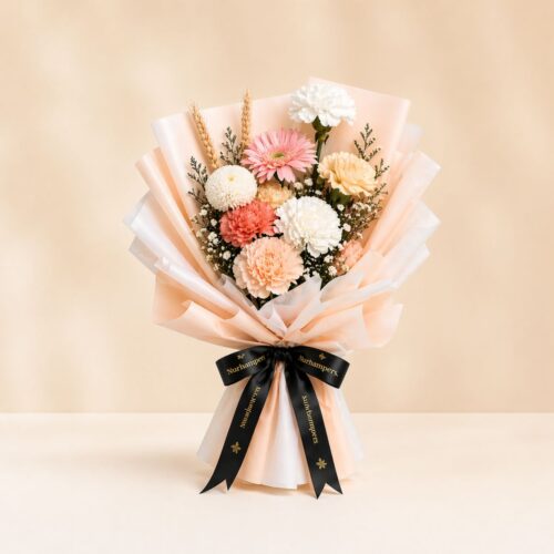 Elegant Pastel Carnation Bouquet