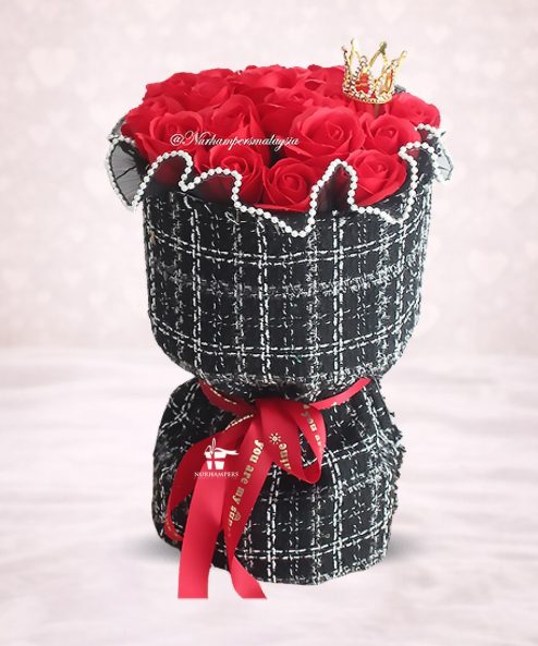 Valentine's Nour Red Roses Flower Soap Bouquet
