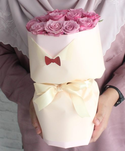 Noele Violet Roses Bouquet - Image 2