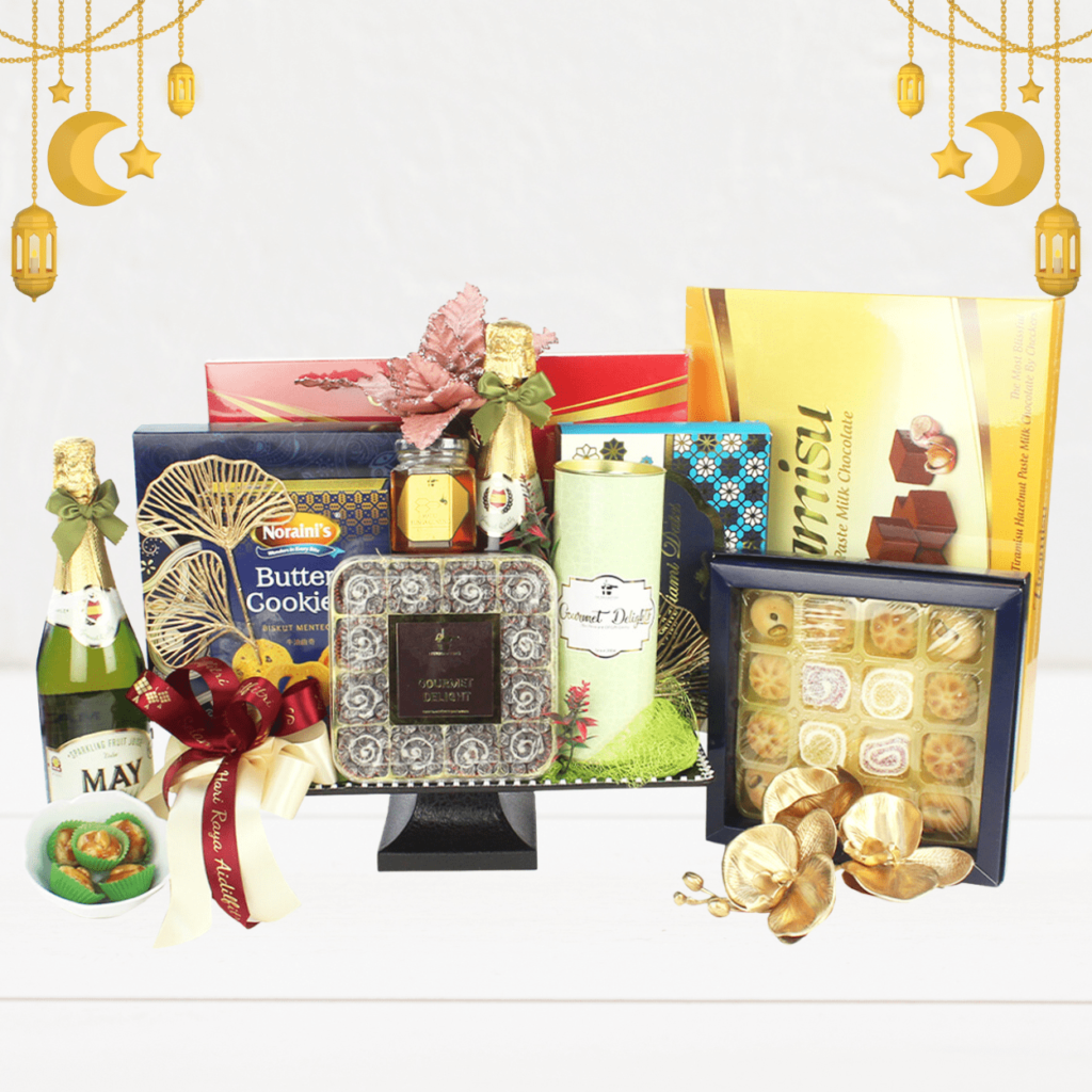 Hari Raya Hampers Senandung Aidilfitri Wooden Tray Nurhampers