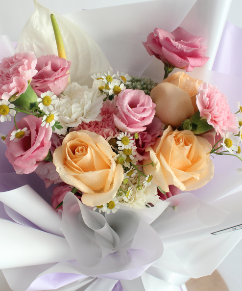 Medley Roses Flower Bouquet - Image 2