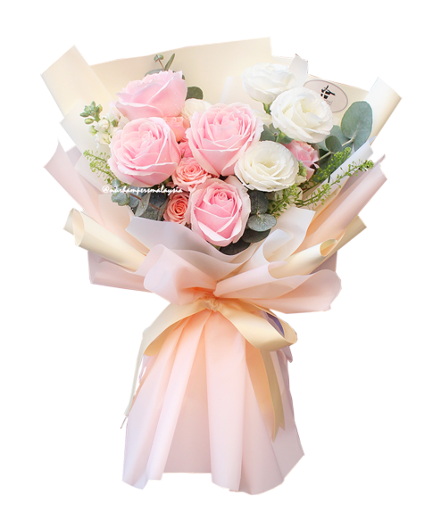 Arcadia Pink Rose Flower Bouquet