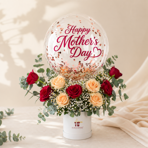 Balloon & Flower Gift Box Kirana Mom
