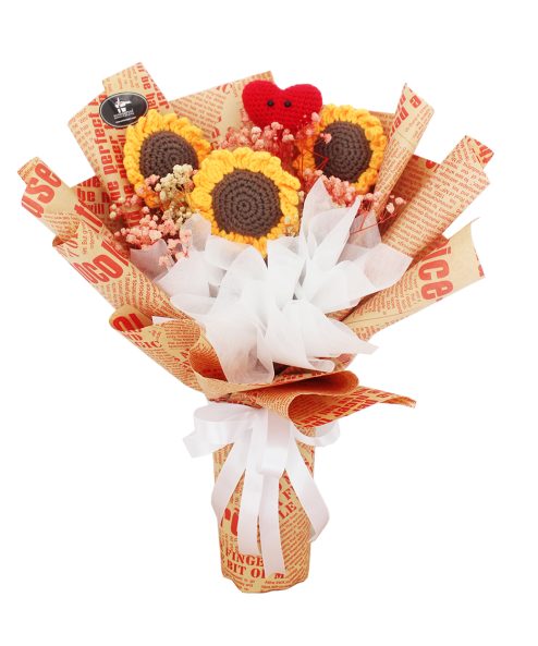 Summer Sunflower Crochet Bouquet
