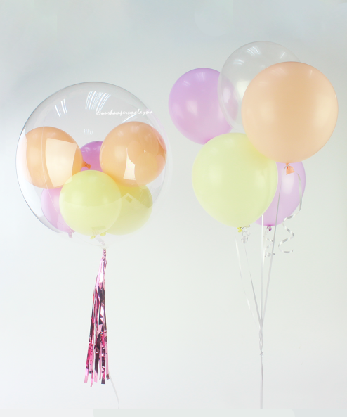 Pastel Aayra Helium Birthday Balloon Set