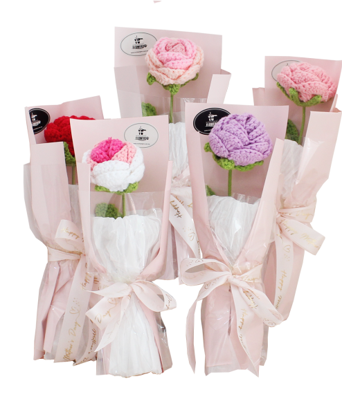 Rose Crochet Flower Bouquet