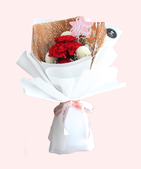 Asanoha Red Carnation Bouquet