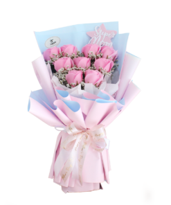 Nluxe in Pink Rose Soap Flower Bouquet