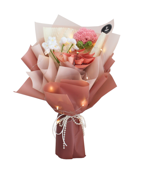 Pearl Money Crochet Flower Bouquet