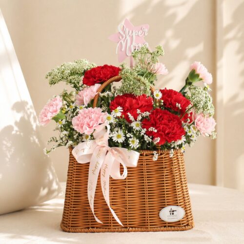 Lunara Carnation Flower Basket