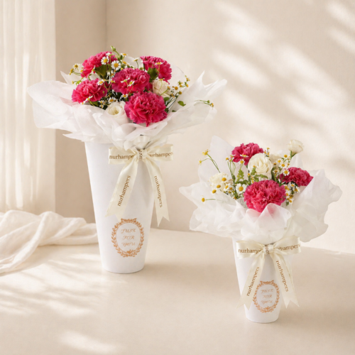 Cherry Pink Carnation Flower Box