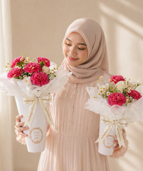 Cherry Pink Carnation Flower Box - Image 2
