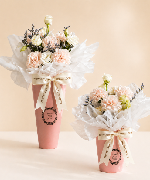 Blush Carnation Flower Box