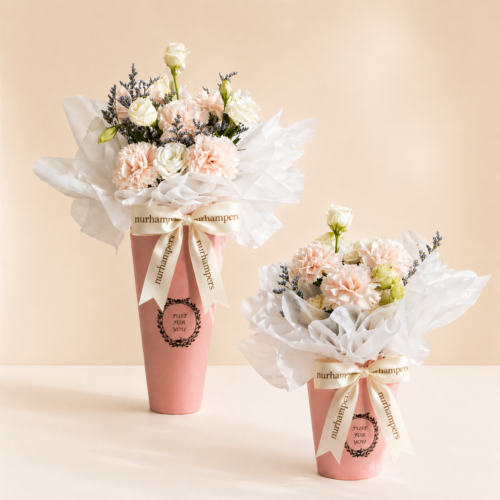 Blush Carnation Flower Box