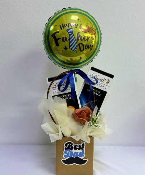 Best Dad Balloon & Lindt Chocolate Box