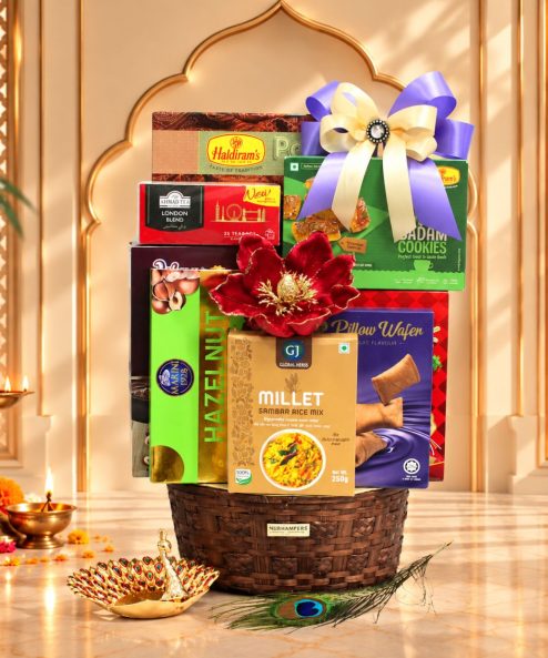 Regal Rattan Diwali Basket - Image 2