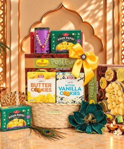 Diwali Delight Rattan Basket - Image 2