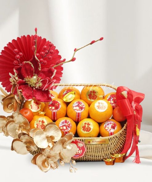 Chinese New Year Prosperity Florals & Orange (28pcs)