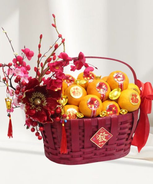 Chinese New Year Auspicious Blooms & Mandarin (22 pcs) - Image 2