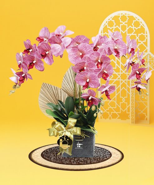 Seri Syawal 3-Stalk Pink Phalaenopsis (Artificial)