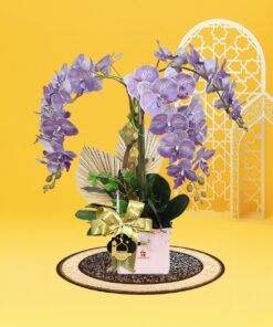 Syawal Bloom 3-Stalk Purple Phalaenopsis (Artificial)
