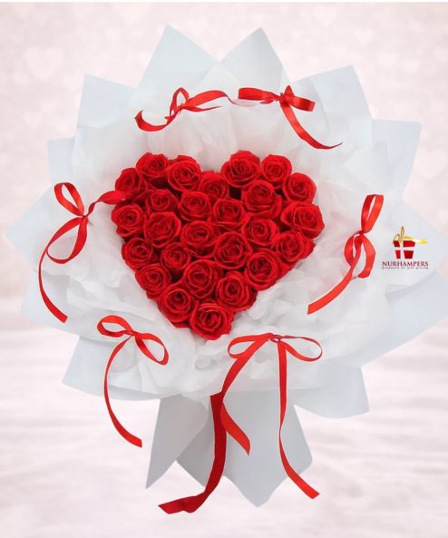 Valentine's 33 Red Soap Flower Valentine Bouquet