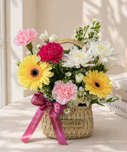 Sweet Bloom Flower Basket