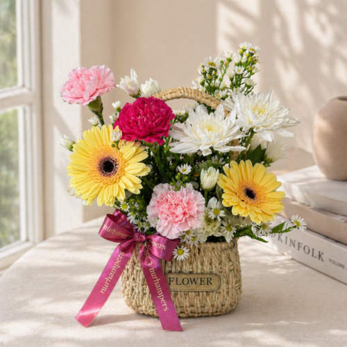 Sweet Bloom Flower Basket